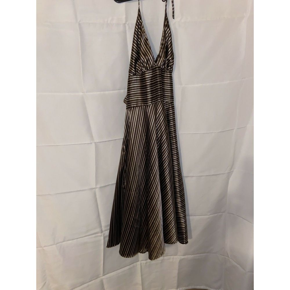 Alyn Paige Brown Striped Dress Sz 3/4